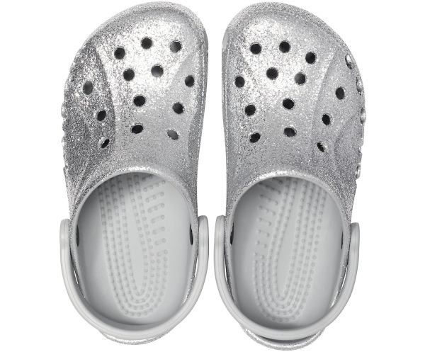 Crocs Baya Glitter Clog Silver | 45757512