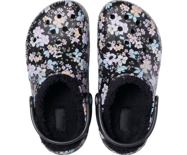 Crocs Baya Printed Fodrade Clog Svarta | 13516448