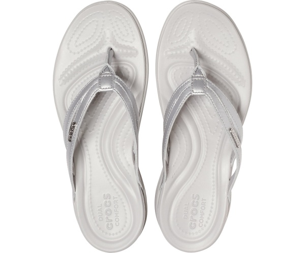 Crocs Capri Basic Snörade Silver | 64873205