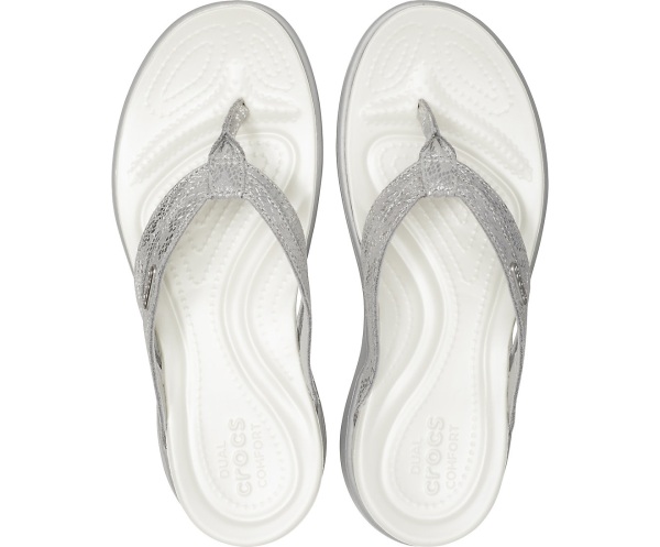 Crocs Capri Snörade Silver | 75746423