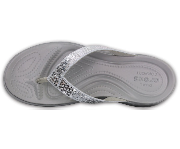 Crocs Capri V Sequin Silver | 93220468