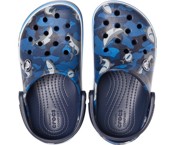 Crocs Crocband Shark Clog Marinblå | 35138513