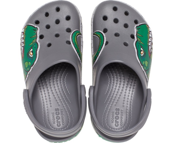 Crocs Fun Lab Dino Band Lights Clog Grå | 34472094