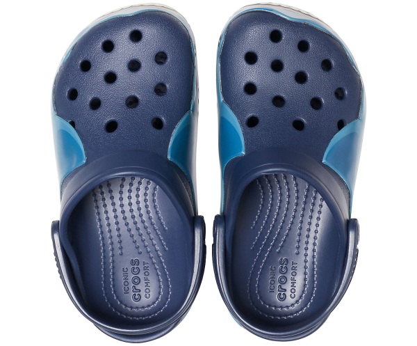 Crocs Fun Lab Shark Band Lights Clog Marinblå | 27351761