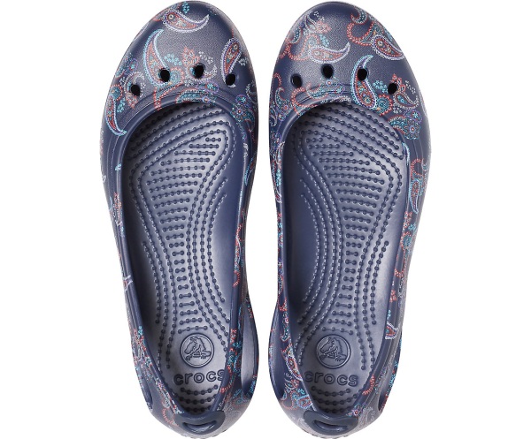 Crocs Kadee Florals Platta Marinblå | 93076002