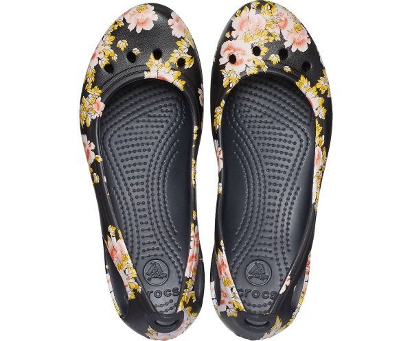 Crocs Kadee Seasonal Printed Platta Svarta | 30329422