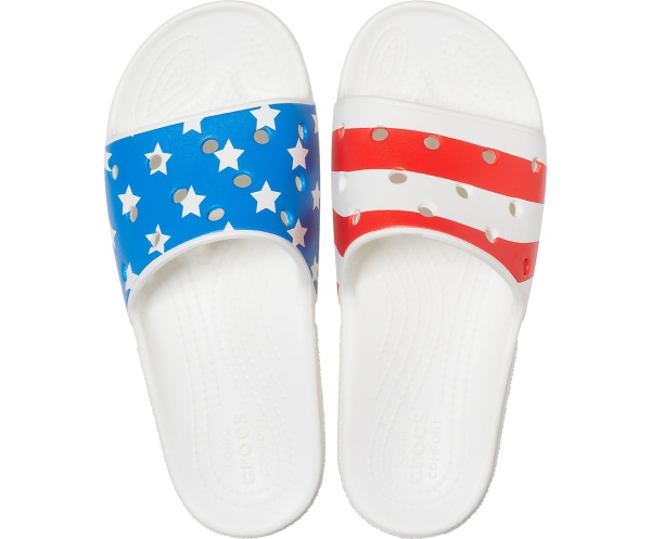 Crocs Klassiska American Flag Badtofflor Olika Färger | 14054455