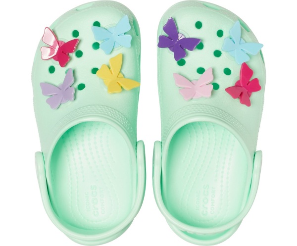 Crocs Klassiska Butterfly Charm Clog Mintgröna | 36289755