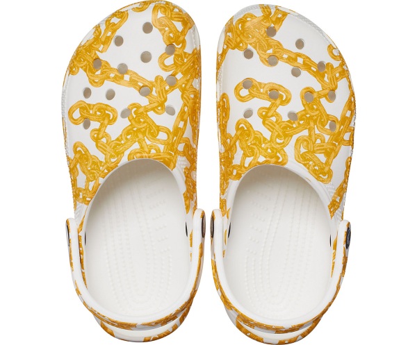 Crocs Klassiska Chain Graphic Clog Gula | 87752861
