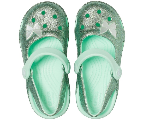 Crocs Klassiska Glitter Charm Mary Jane Mintgröna | 13960407