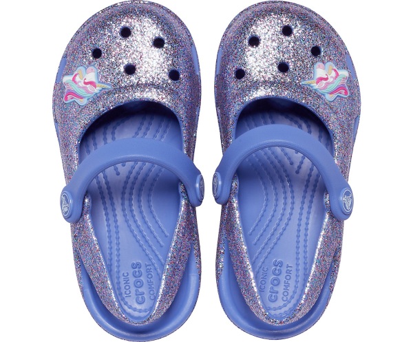 Crocs Klassiska Glitter Charm Mary Jane Blå | 57957524