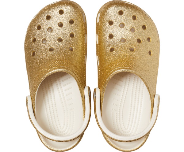Crocs Klassiska Glitter Clog Guld | 24595842