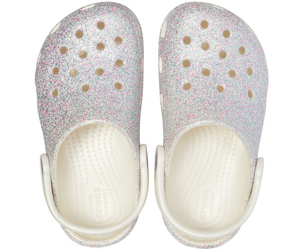 Crocs Klassiska Glitter Clog Silver | 93563235