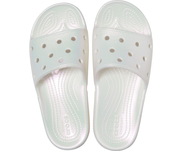 Crocs Klassiska Iridescent Badtofflor Vita | 19185786