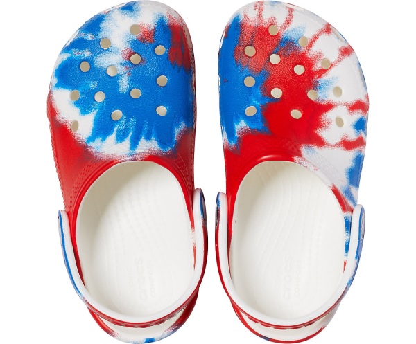 Crocs Klassiska Tie-Dye Graphic Clog Vita | 97357304