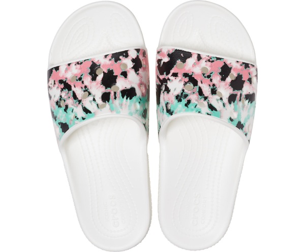 Crocs Klassiska Tie-Dye Mania Badtofflor Vita | 68128568