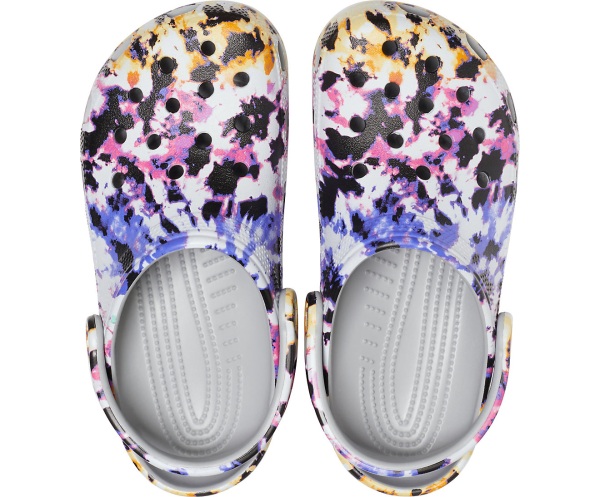 Crocs Klassiska Tie-Dye Mania Clog LjusGrå | 93737172