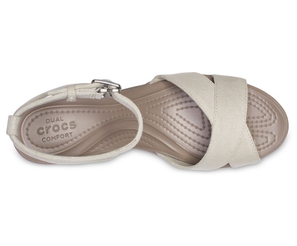 Crocs Leigh II Cross-Rem Ankle Kilklack Beige | 54373126
