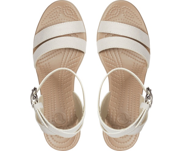 Crocs Leigh Sandal Kilklack Beige | 60040756