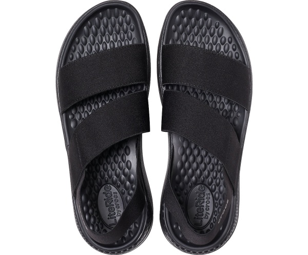 Crocs LiteRide Stretch Sandal Svarta | 50275576