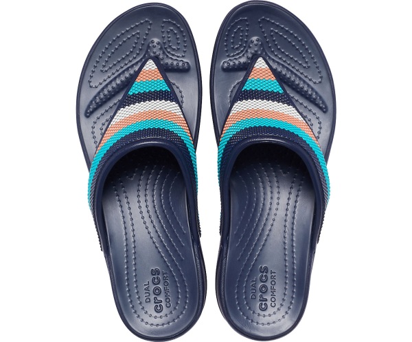 Crocs Monterey Beaded Stripe Kilklack Marinblå | 44202625