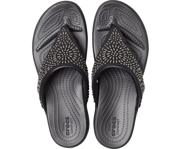 Crocs Monterey Diamante Kilklack Svarta | 91513410