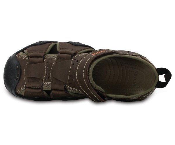 Crocs Swiftwater Läder Fisherman Bruna | 61921271