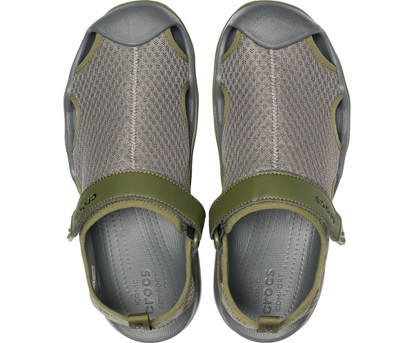 Crocs Swiftwater Mesh Deck Sandal Grå | 43578730