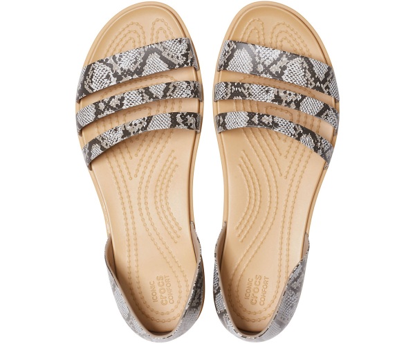 Crocs Tulum Open Platta Grå | 98353067