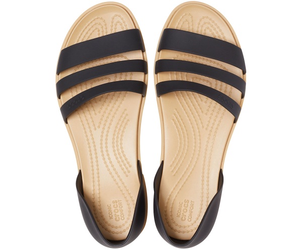 Crocs Tulum Open Platta Svarta | 75032385