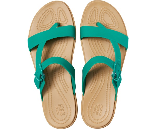Crocs Tulum Tå Post Sandal MörkGröna | 15704668