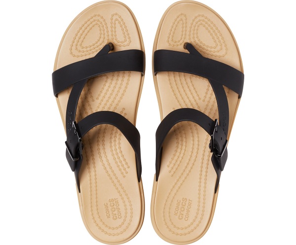 Crocs Tulum Tå Post Sandal Svarta | 92586521