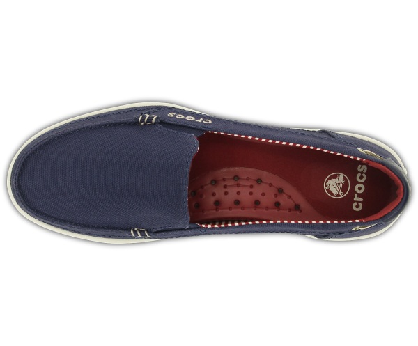 Crocs Walu Canvas Loafer Marinblå | 65543467